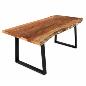 ms live edge rectangle wooden top table