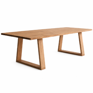 solid wood rectangular table